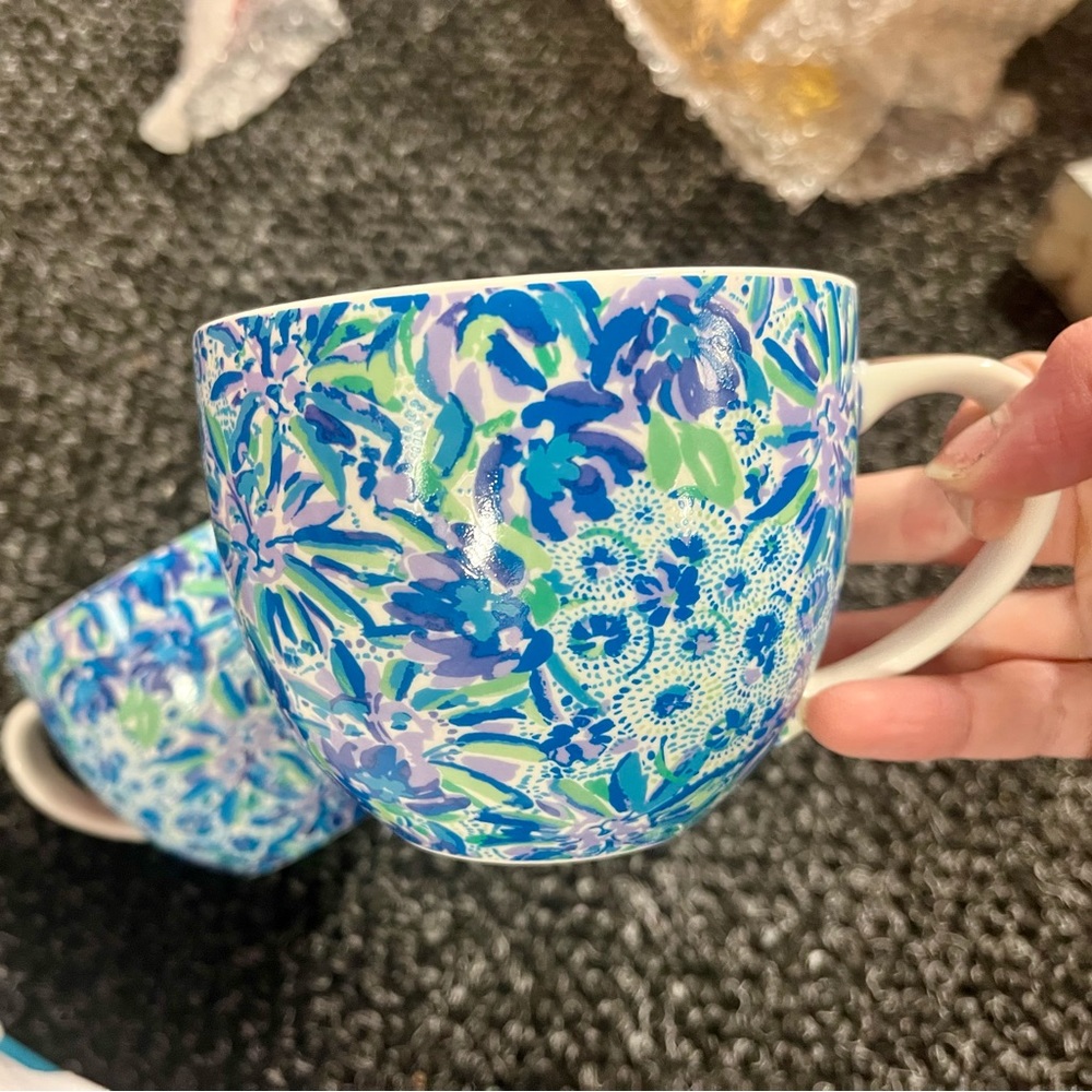 Lily Pulitzer ceramic mugs